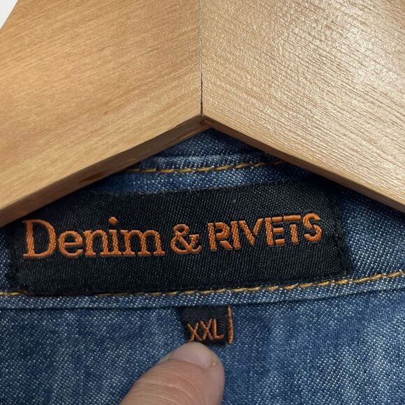 Denim Button Down Shirt - Blue - Picture 3 of 4